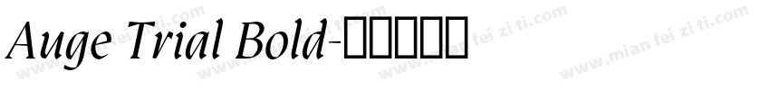 Auge Trial Bold字体转换
